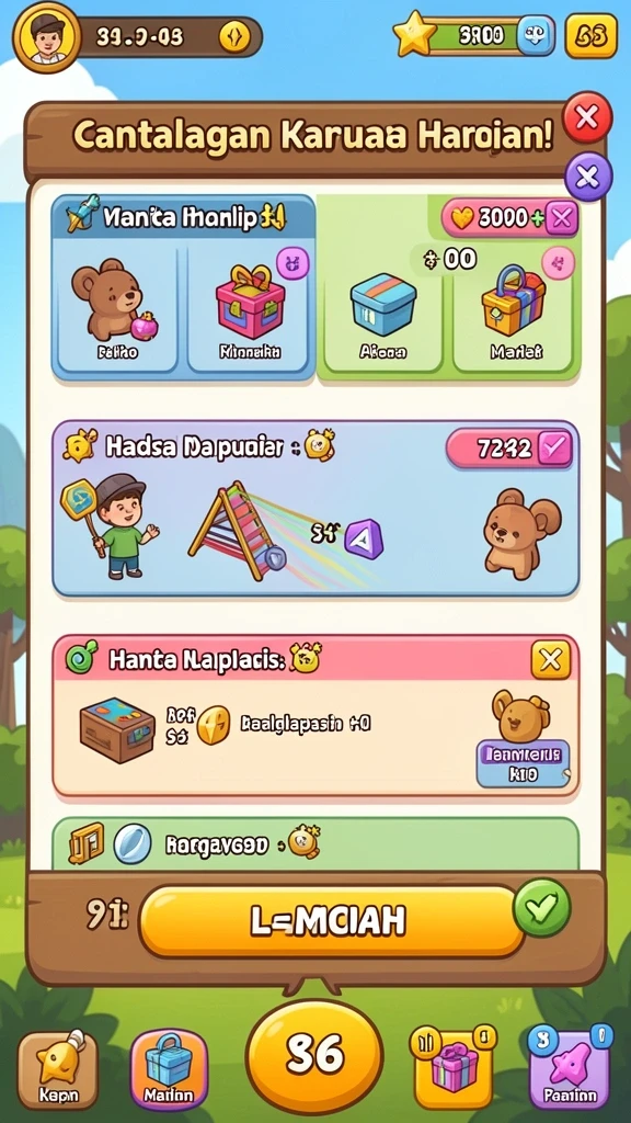 klubimpian - Screenshot menunjukkan grafis yang menawan dalam permainan.